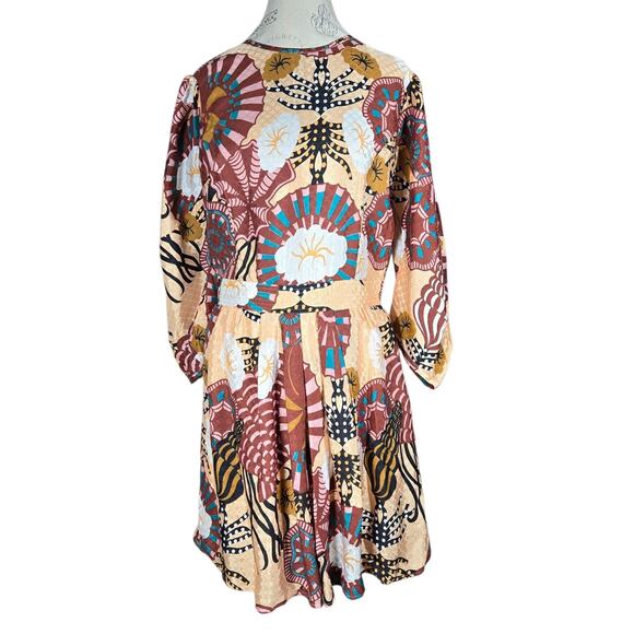 Scotch & Soda Dresses & Skirts - Scotch & Soda Sun Ray Dress Womens Medium Long Sleeve Printed Fit Flare